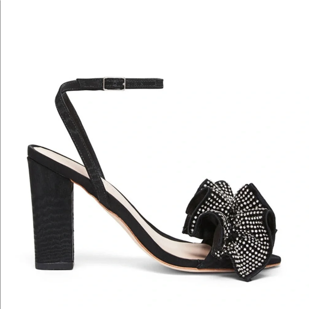 LOEFFLER RANDALL SAVANNAH RUFFLE HEEL SANDAL - Picture 3 of 5